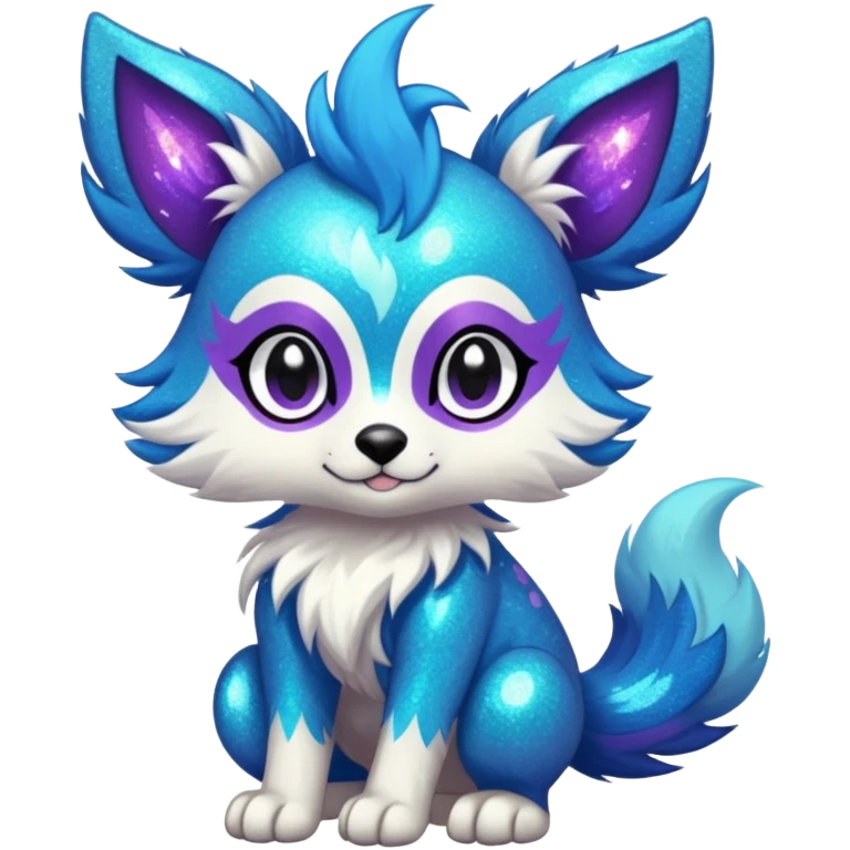 Cool cute Kawaii edgy fantasy animal sparkle fursona Fionbri creature by griffsnuff & LiLaiRa & Falvie full body emoji
