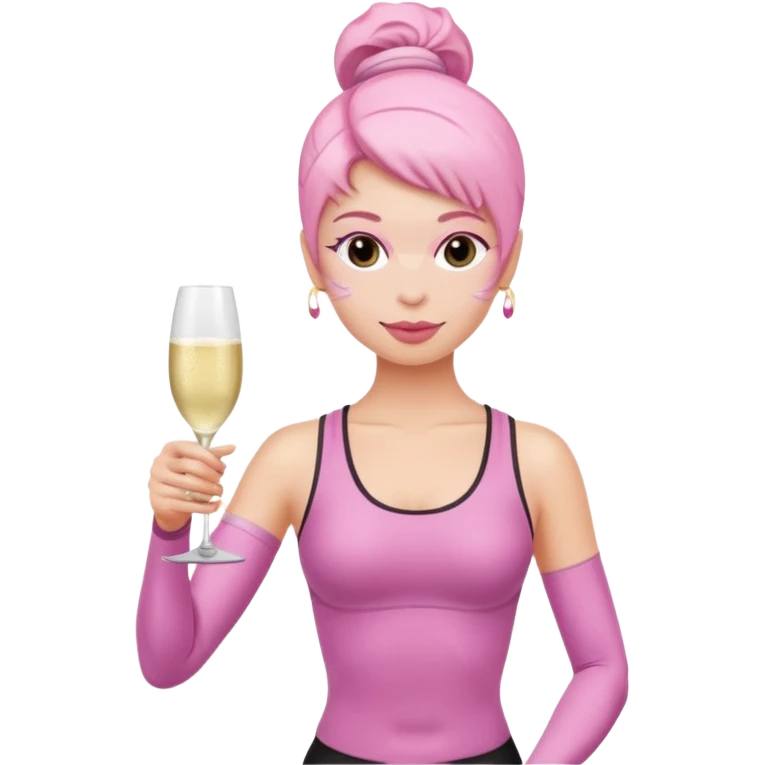 pink pilates prosecco emoji