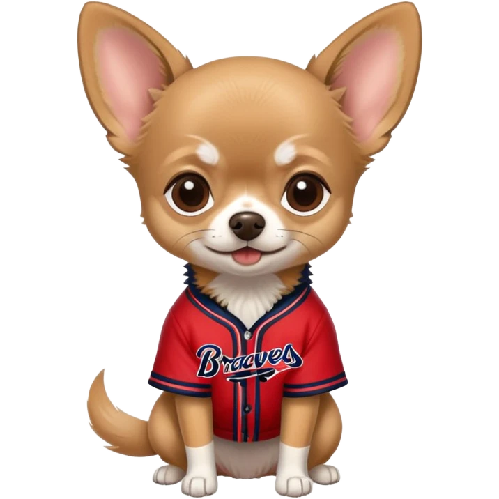 chihuahua in braves outfit emoji