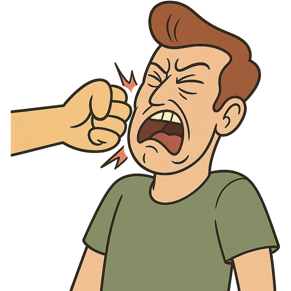 flat toon style facepunch emoji