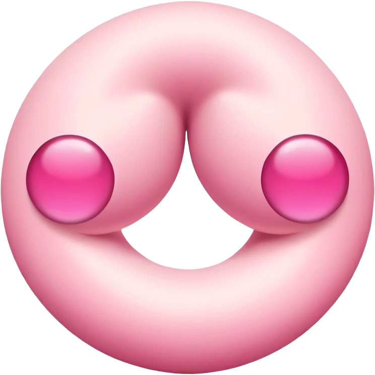 two round cartoon shapes side by side, simple and lighthearted, suggestive of boobs emoji