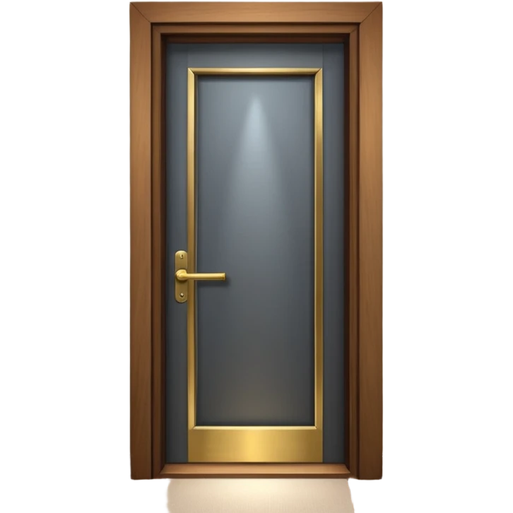 hotel room door modern hallway with spot light up emoji