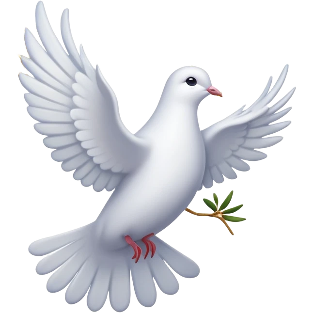 Dove of peace with olive branch and fireworks, May 9 emoji