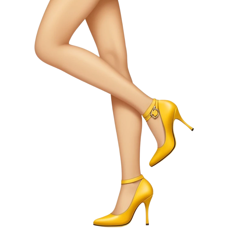 super realistic yellow heels emoji