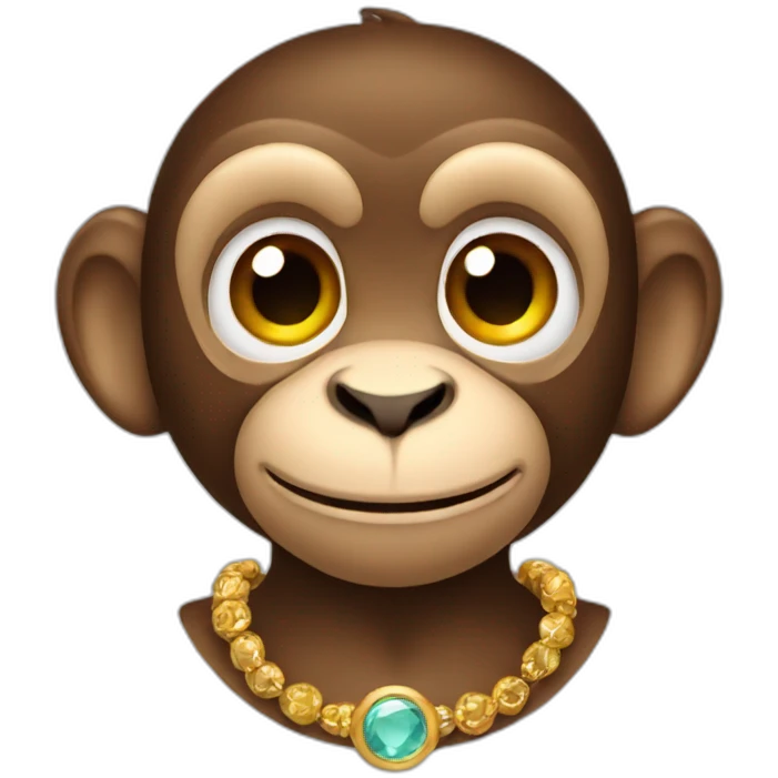 Monkey with earrings emoji