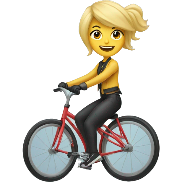 blonde woman on unicycle emoji