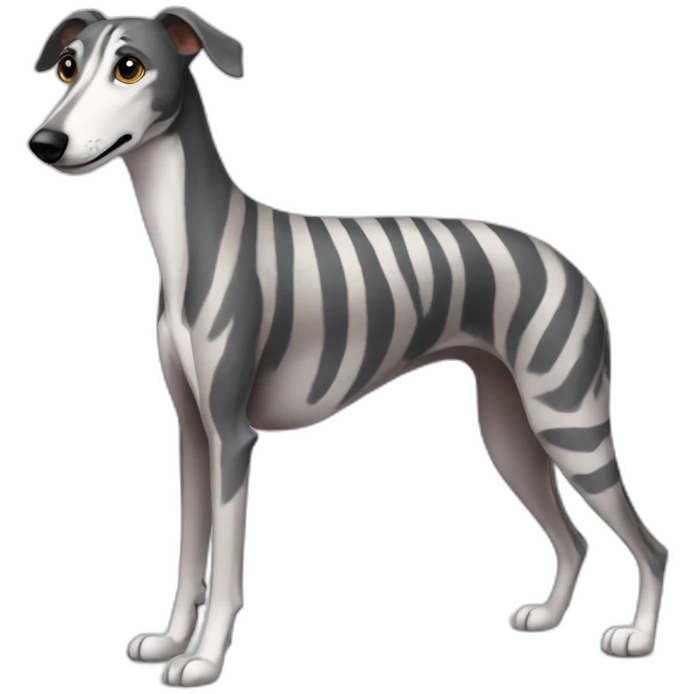 monty the striped greyhound emoji