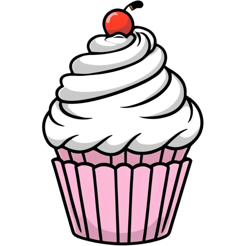 cute cartoon cupcake emoji