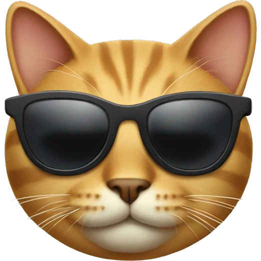 Cat with sunglasses emoji