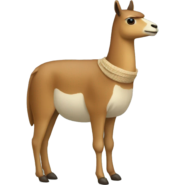 Guanaco con poncho emoji
