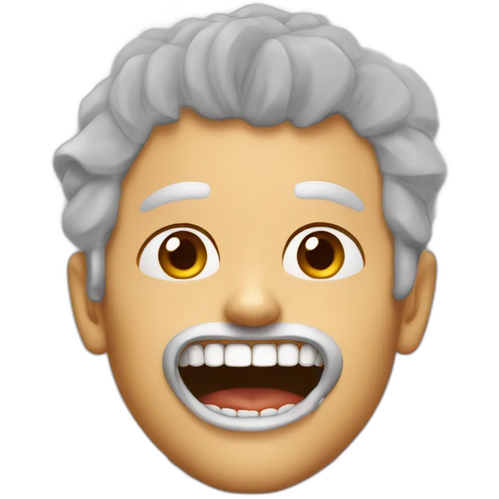 A man that got teeth removed just now emoji