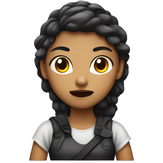 A girl fighting  emoji
