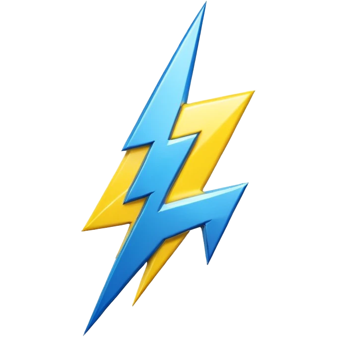 “Emoji-style R logo, metallic silver with electric blue outline, bold and rounded like a sticker. Blue lightning bolt ⚡ on the left, yellow lightning bolt ⚡ on the right. Soft glow, glossy 3D finish, centered, white or transparent background.”But take reference of photo  emoji
