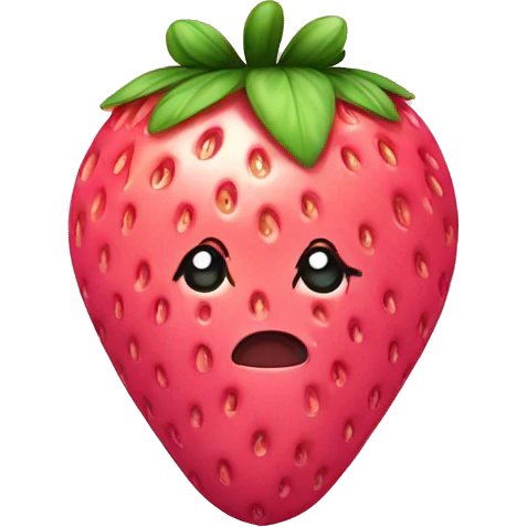 pink strawberry with a bow emoji