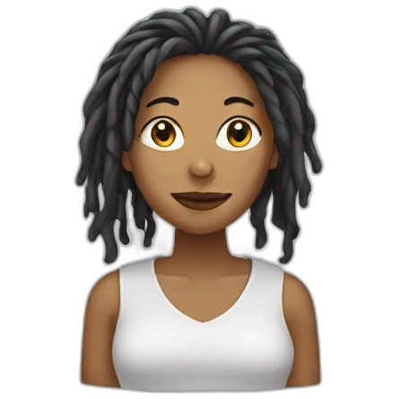 Emoji of a woman with dreadlocks emoji