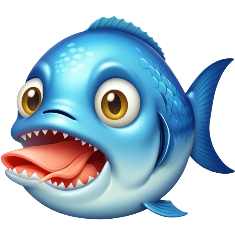 Fish stuffed in the mouth  emoji