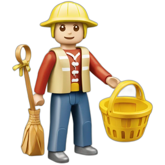 Playmobil with a basket emoji