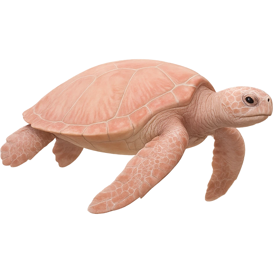 realistic light pink sea turtle, variation 2 emoji