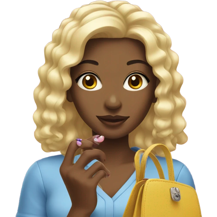 girl with nails a purse emoji