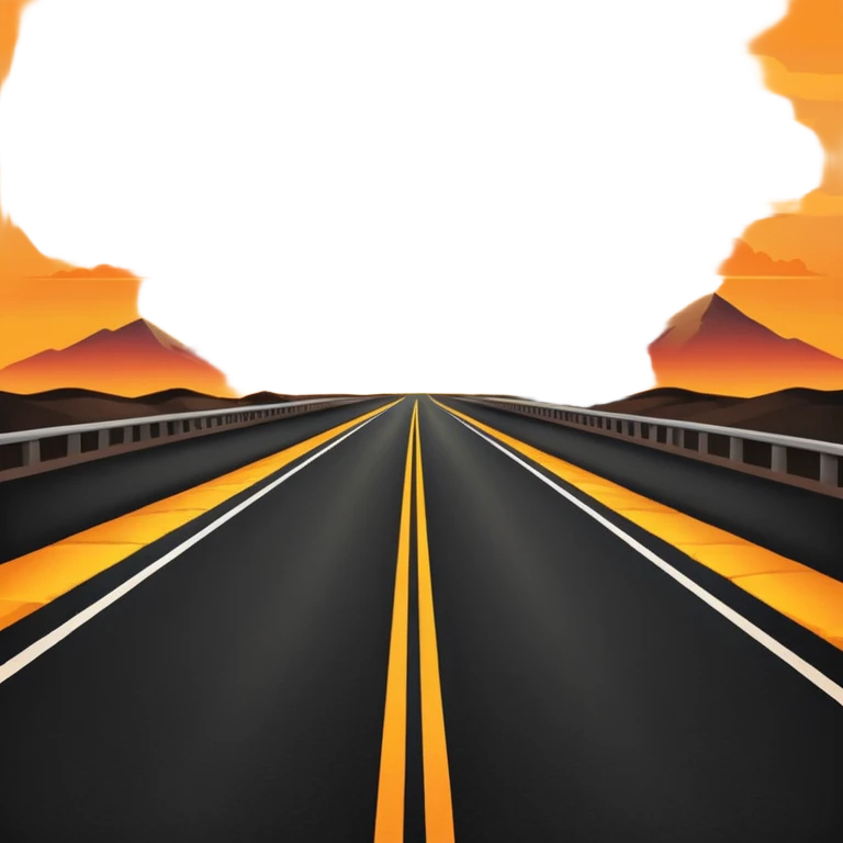 road with sunset emoji