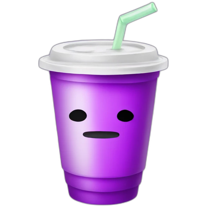 White Double cup of purple drink emoji