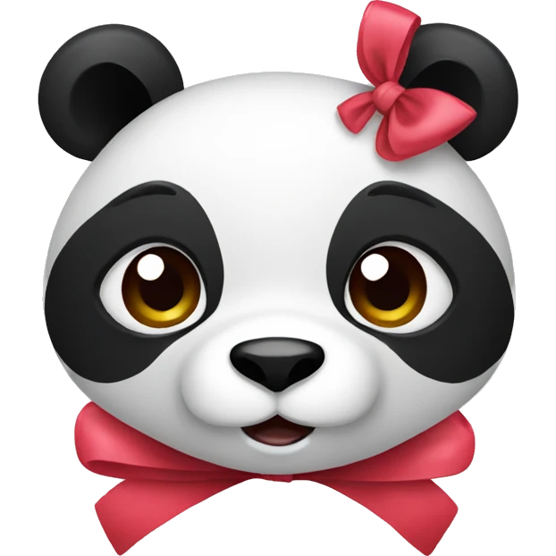 Panda with bow  emoji