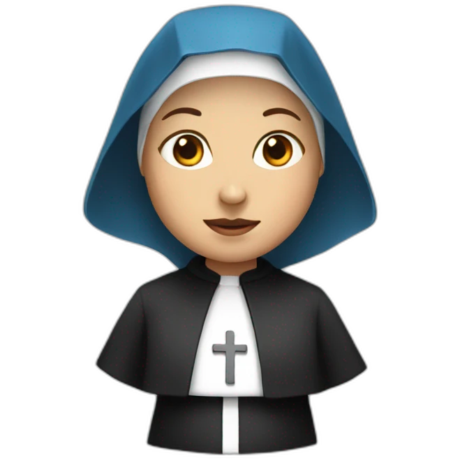 nun blue emoji