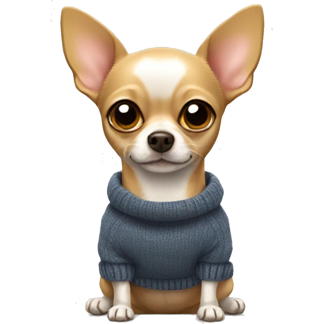 Chihuahua wearing sweather emoji