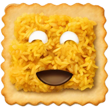 Fried rice on crackers emoji