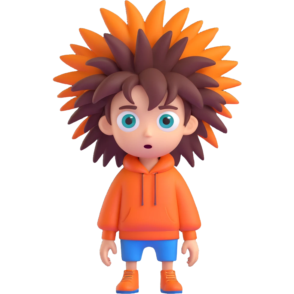 Discord role icon for a psychiatric clinic, 3D style, color #6fe8f3, extremely weird and funny patient character with mismatched eyes, wild hair, odd clothing, surreal expression, very playful and bizarre emoji