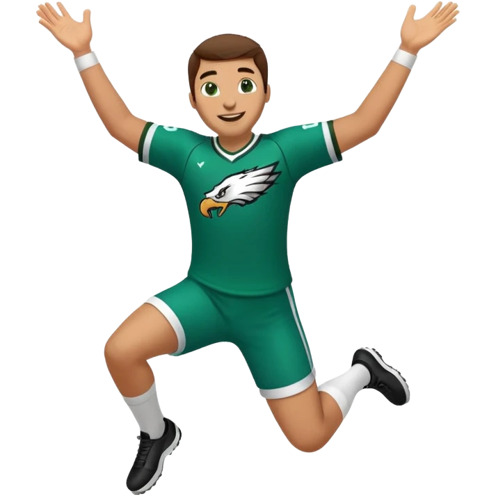 Eagles fan celebrating hard emoji