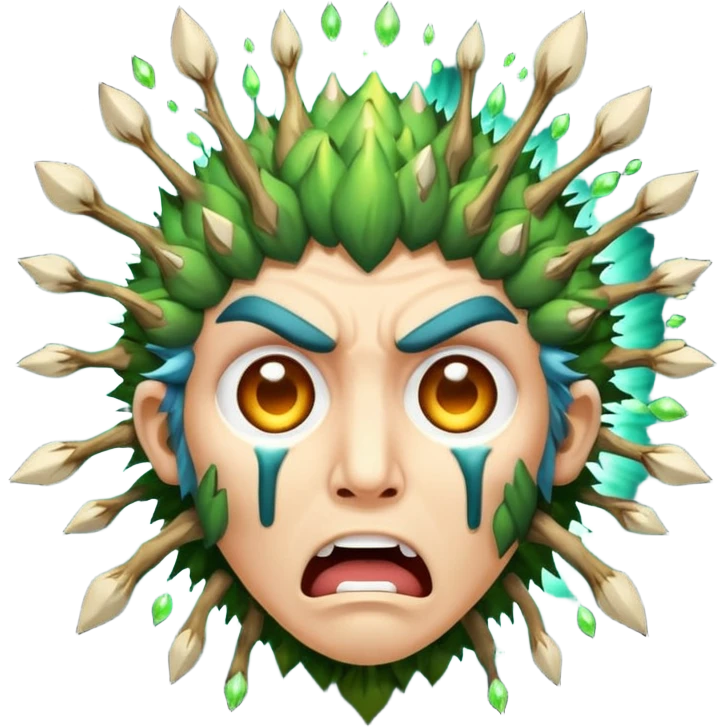mystic druid shocked face with exploding spores emoji