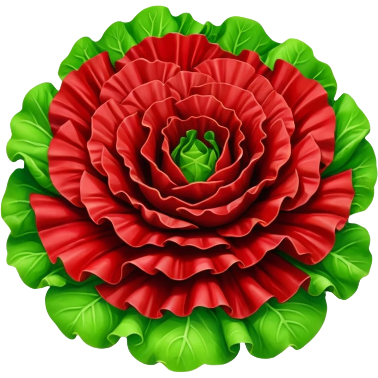 Lolla Rossa lettuce emoji