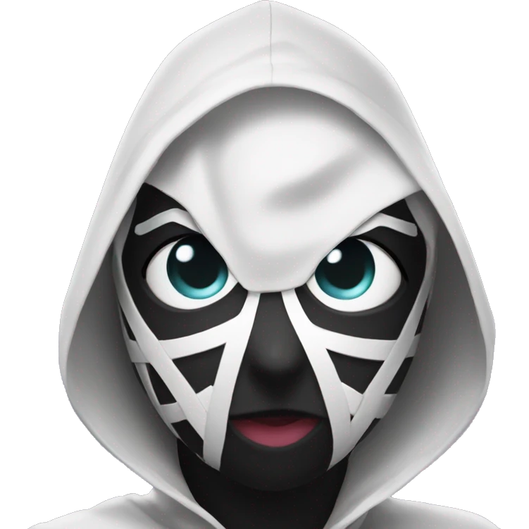 spider gwen wearing a mask and hood emoji