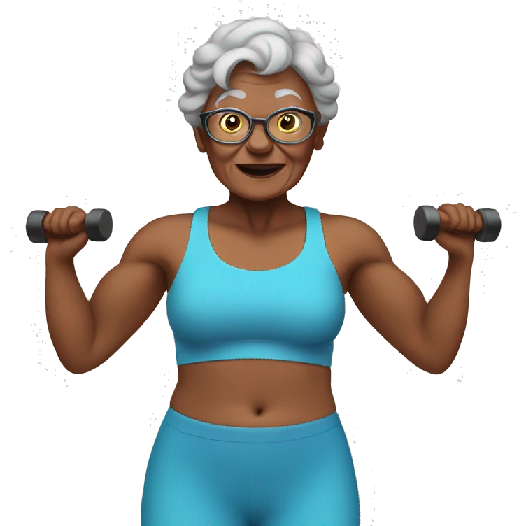 Granny working out emoji