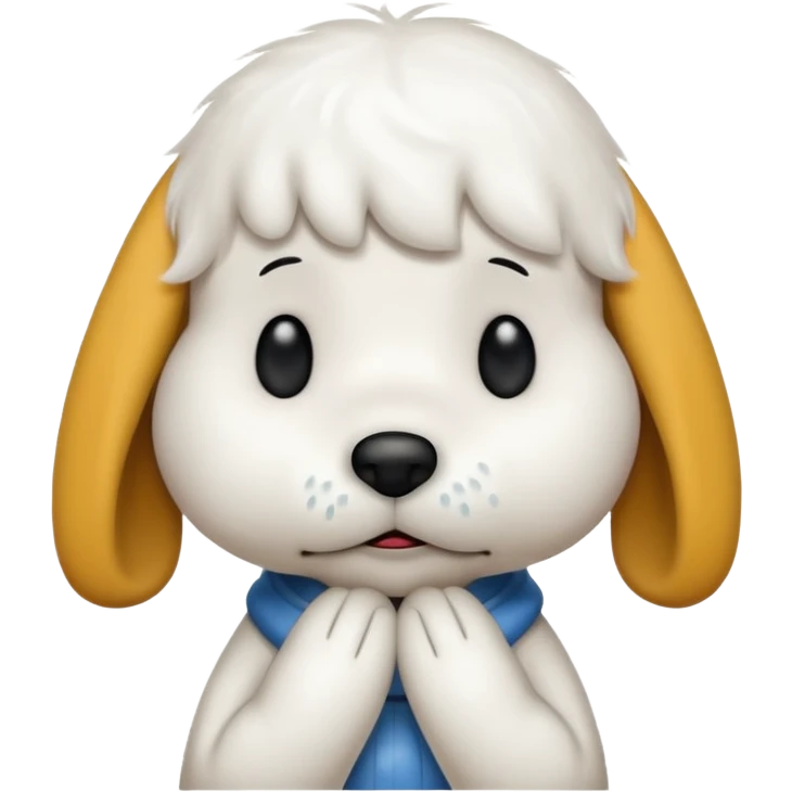 Snoopy crying emoji