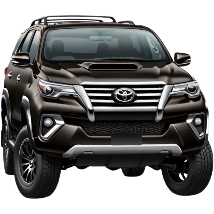 Black Toyota fortuner with full attitude  emoji