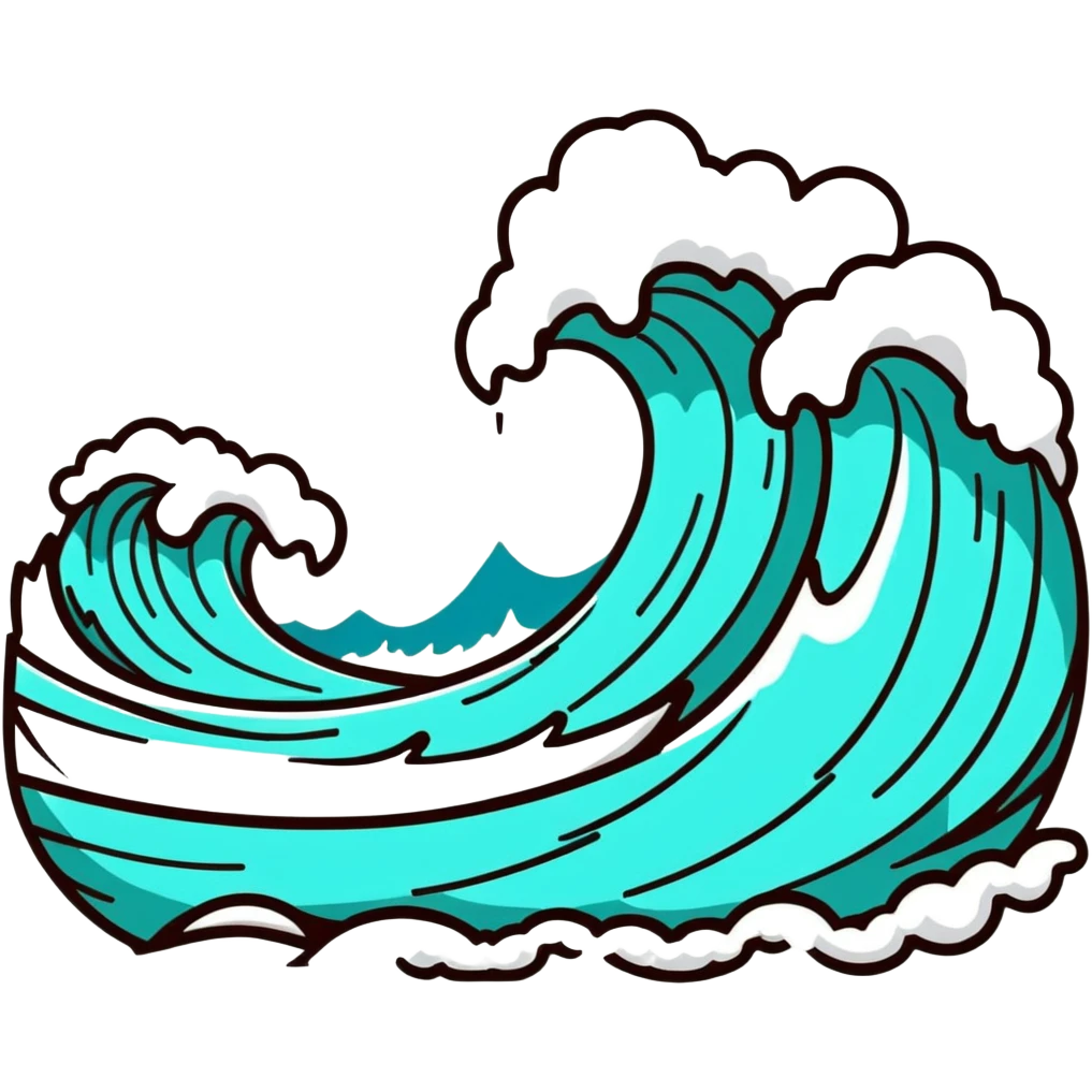 Waves crashing  emoji