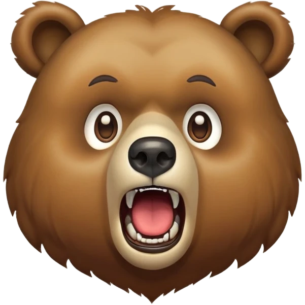 Bear being mindblown emoji