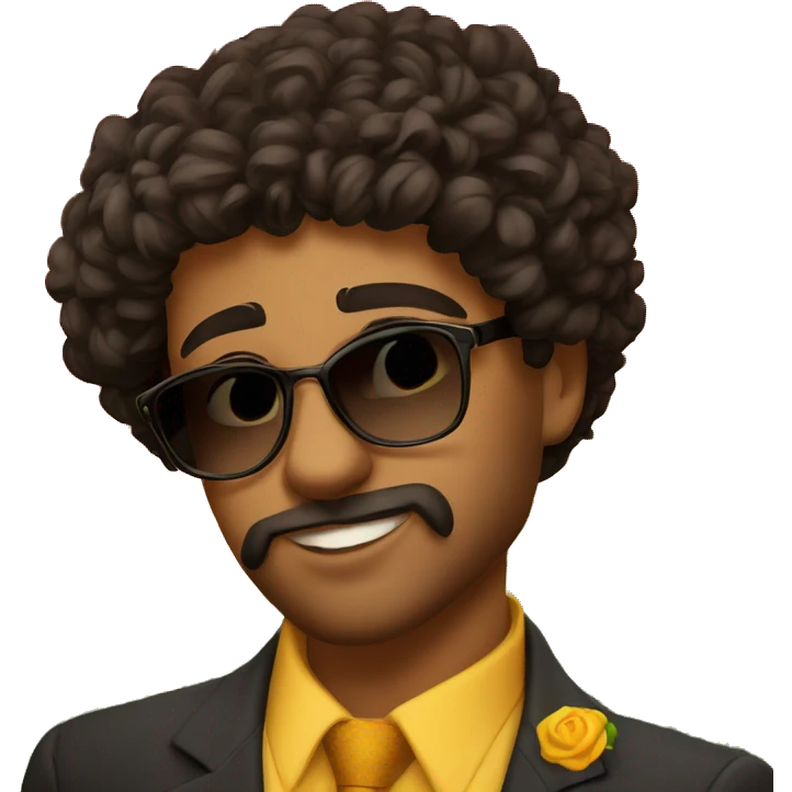 handsome man with flower emoji