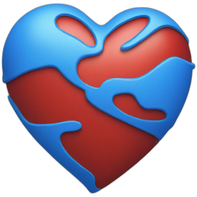 Blue-and-red-heart emoji
