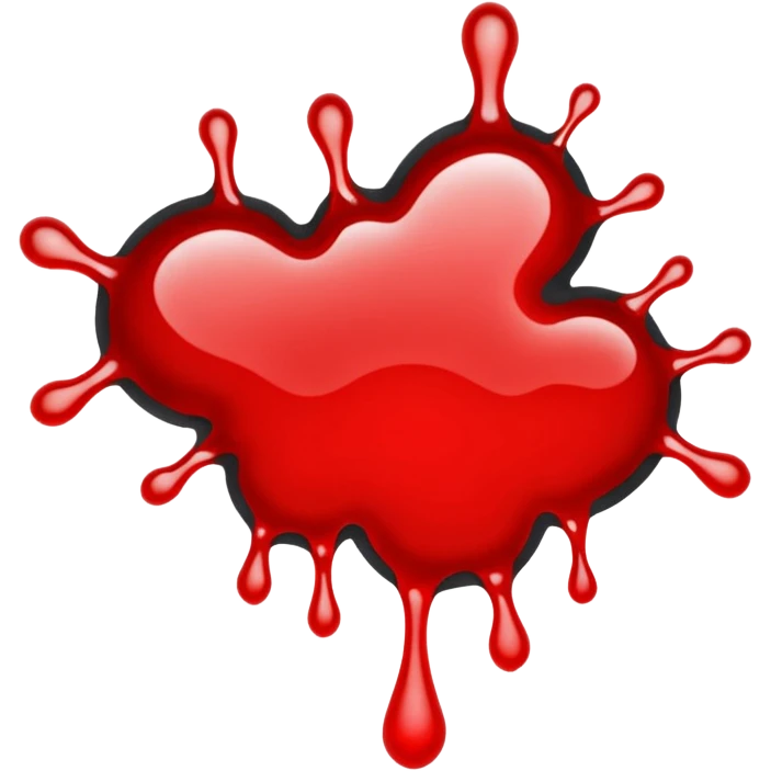 Spilled Ink Blot red emoji