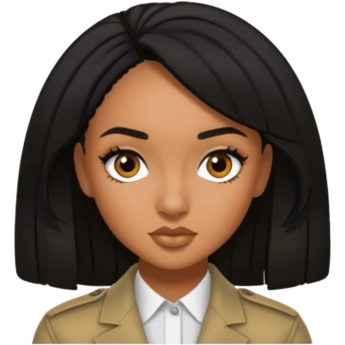 Legh-Anne Pinnock with Black Hair emoji