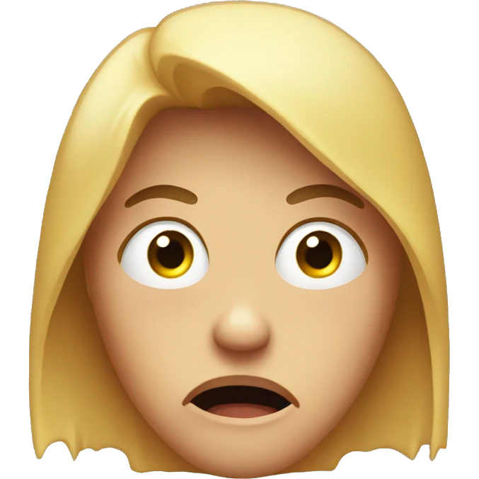 Scared face emoji