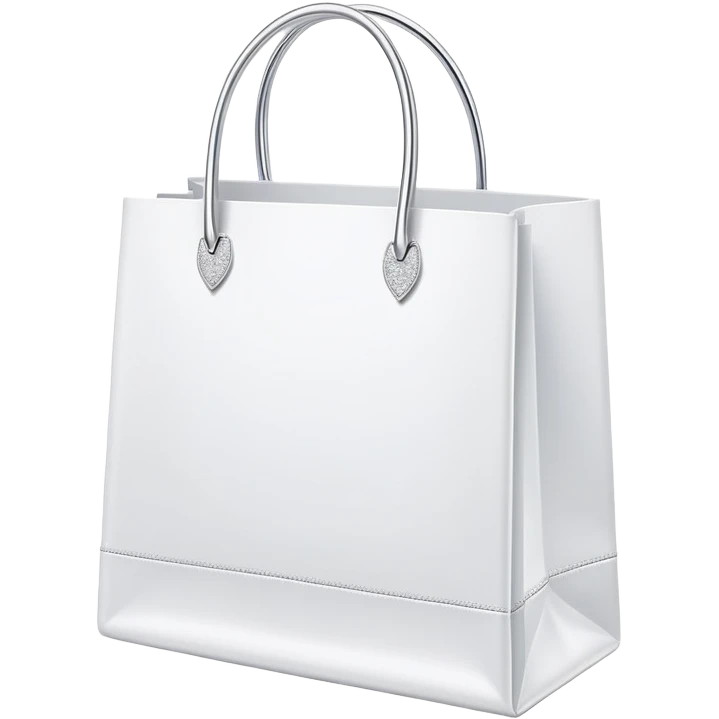 Elegant shopping bag with subtle sparkle accents, clean outline, modern style for fashion purchases tracker emoji