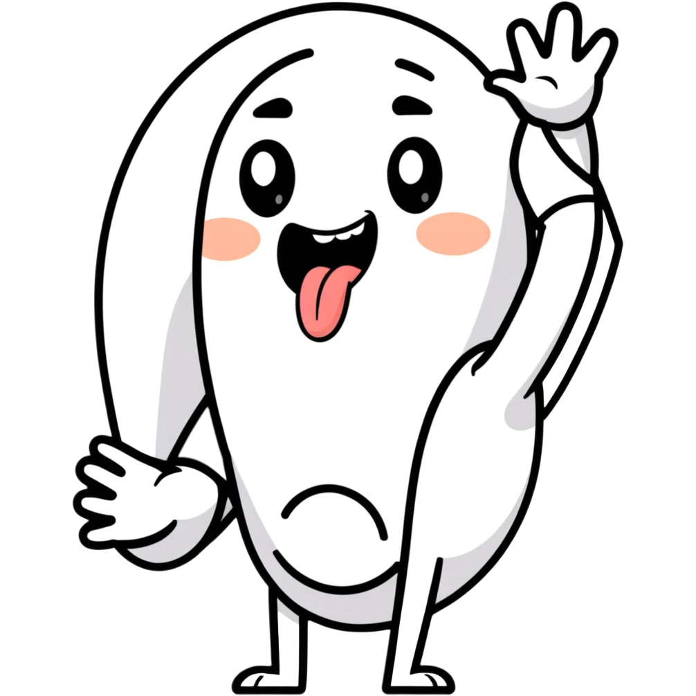 A person sticking out his tongue and waving it emoji