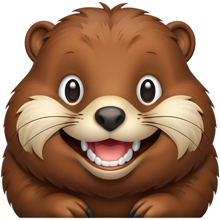 cute beaver with large teeth emoji