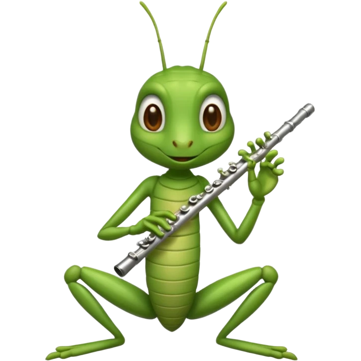 grasshopper playing flute emoji