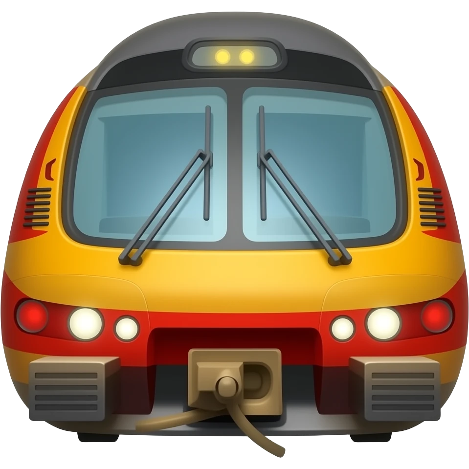 Passanger train-new intercity fleet (model year: 2025 red & yellow emoji