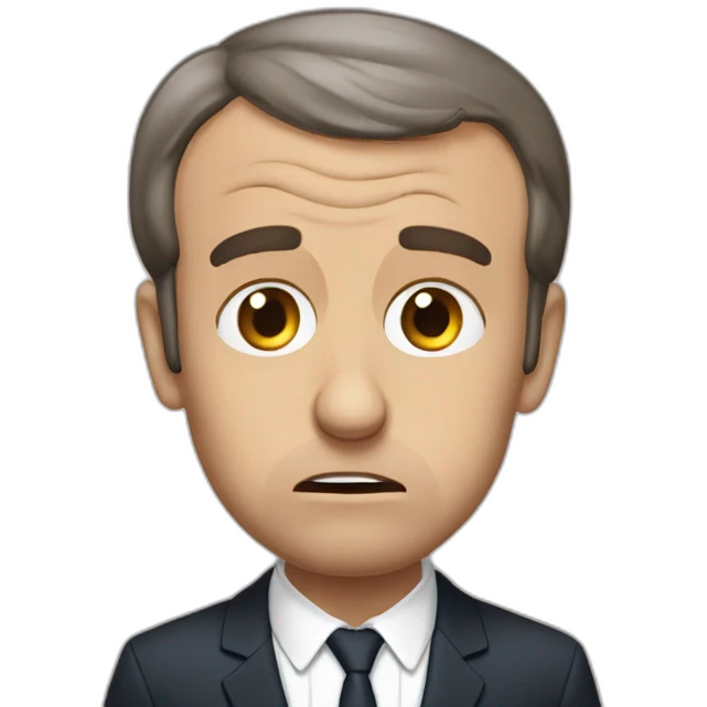 Emmanuel Macron triste emoji